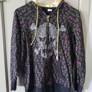 Torrid adorable sugar skull zipper jacket size 0x